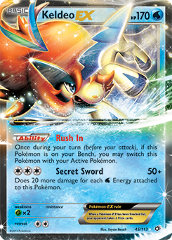 Carte Pokémon Pokémon EX Keldeo EX 45/113 de la série Legendary Treasures