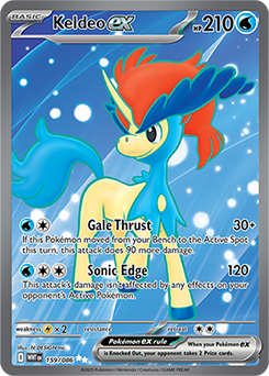 Ultra rare Pokémon card Keldeo ex 159/86 from White Flare expansion