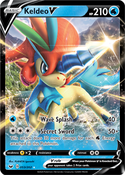 Keldeo V 53/202 Pokémon card from Sword & Shield for sale at best price