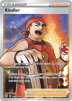 Full Art Trainer Pokémon card Kindler 170/172 from Brilliant Stars expansion