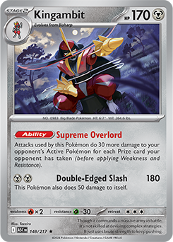 Carte Pokémon Rare Scalpereur 148/217 de la série Héros Transcendants
