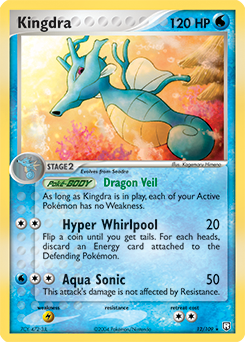 Carte Pokémon Holographique Rare Kingdra 12/109 de la série Ex Team Rocket Returns
