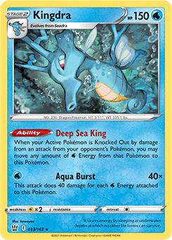 Kingdra 33/163 Pokémon card from Battle Styles for sale at best price