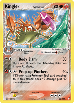 Carte Pokémon Krabboss 22/100 de la série Ex Gardiens de Cristal en vente au meilleur prix