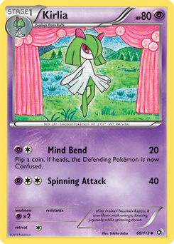 Carte Pokémon Peu commune Kirlia 60/113 de la série Legendary Treasures