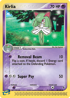 Kirlia 34/109 Pokémon card from Ex Ruby & Sapphire for sale at best price