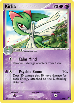 Carte Pokémon Kirlia 47/113 de la série Ex Espèces Delta en vente au meilleur prix