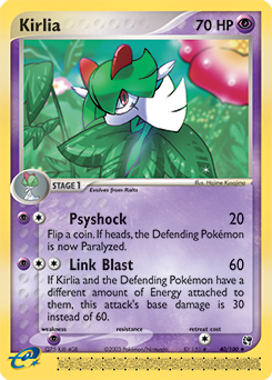 Carte Pokémon Peu commune Kirlia 40/100 de la série Ex Tempête de Sable