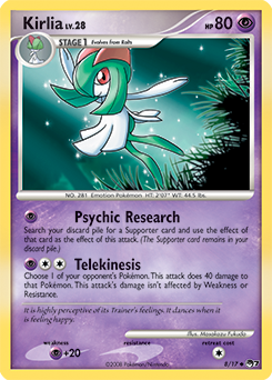 Carte Pokémon Peu commune Kirlia 8/17 de la série POP 7