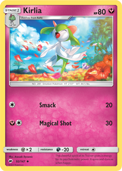 Kirlia 92/147 Pokémon card from Burning Shadows for sale at best price