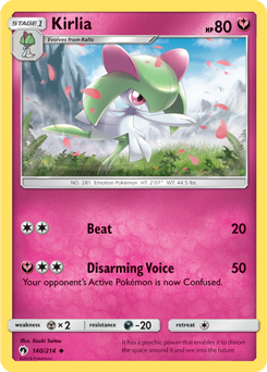 Kirlia 140/214 Pokémon card from Lost Thunder for sale at best price