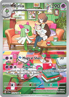 Illustration rare Pokémon card Kirlia 212/198 from Scarlet & Violet expansion