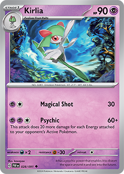 Kirlia 28/91 Pokémon card from Paldean fates for sale at best price
