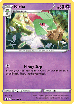 Kirlia 60/198 Pokémon card from Chilling Reign for sale at best price
