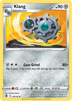 Uncommon Pokémon card Klang 124/195 from Silver Tempest expansion