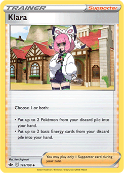 Klara 145/198 Pokémon card from Chilling Reign for sale at best price
