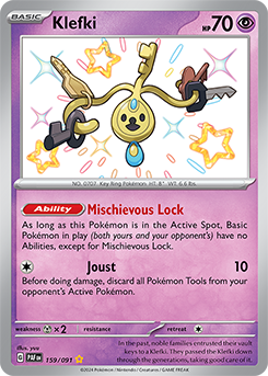 Klefki 159/91 Pokémon card from Paldean fates for sale at best price
