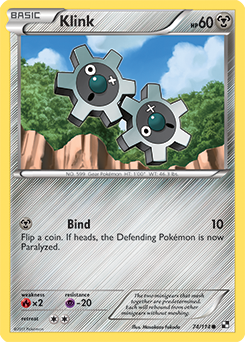 Klink 74/114 Pokémon card from Black & White for sale at best price