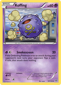 Koffing 57/135 Pokémon card from Plasma Storm for sale at best price