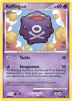 Koffing 74/106 Pokémon card from Great Encounters for sale at best price