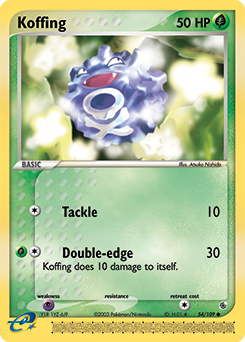 Koffing 54/109 Pokémon card from Ex Ruby & Sapphire for sale at best price
