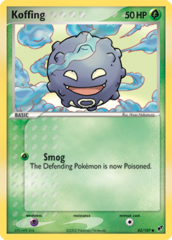 Carte Pokémon Commune Smogo 62/107 de la série Ex Deoxys