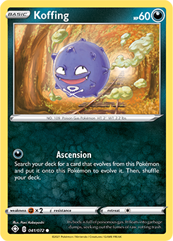 Koffing 041/072 Pokémon card from Shining Fates for sale at best price
