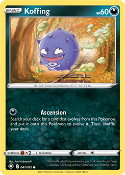 Common Pokémon card Koffing 041/072 from Shining Fates expansion