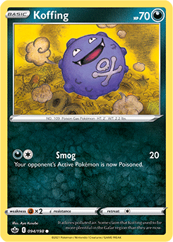 Koffing 94/198 Pokémon card from Chilling Reign for sale at best price