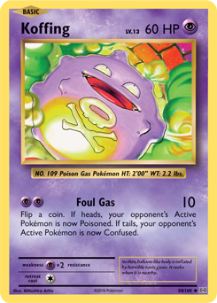 Koffing 50/108 Pokémon card from Evolutions for sale at best price