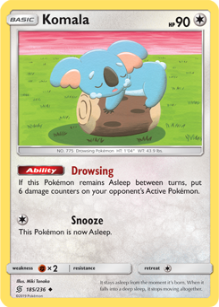 Komala 185/236 Pokémon card from Unified Minds for sale at best price