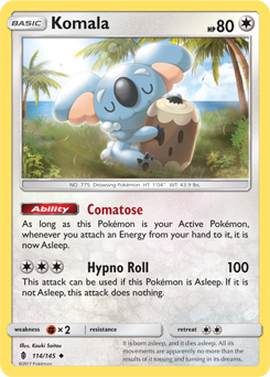Komala 114/145 Pokémon card from Guardians Rising for sale at best price