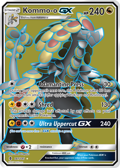 Kommo-o GX 141/145 Pokémon card from Guardians Rising for sale at best price