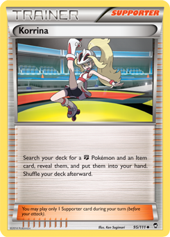 Korrina 95/111 Pokémon card from Furious Fists for sale at best price