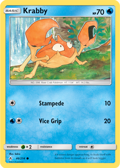 Krabby 46/214 Pokémon card from Unbroken Bonds for sale at best price