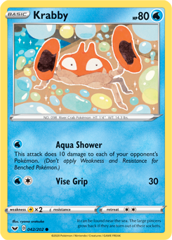 Krabby 42/202 Pokémon card from Sword & Shield for sale at best price