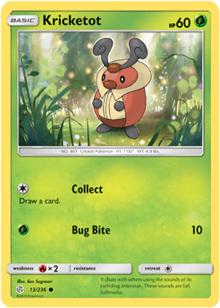 Kricketot 13/236 Pokémon card from Cosmic Eclipse for sale at best price