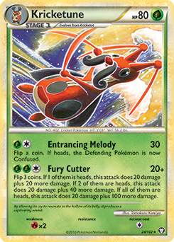 Kricketune 24/102 Pokémon card from Triumphant for sale at best price