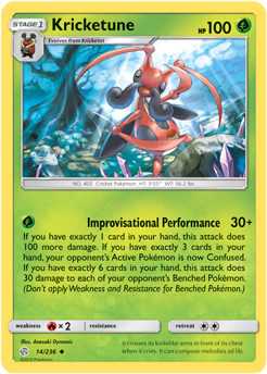Kricketune 14/236 Pokémon card from Cosmic Eclipse for sale at best price