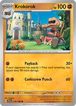 Common Pokémon card Krokorok 116/198 from Scarlet & Violet expansion