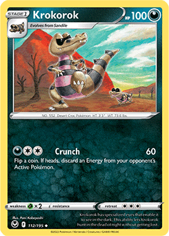 Krokorok 112/195 Pokémon card from Silver Tempest for sale at best price