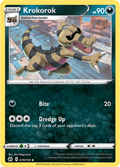 Krokorok 079/159 Pokémon card from Crown Zenith for sale at best price