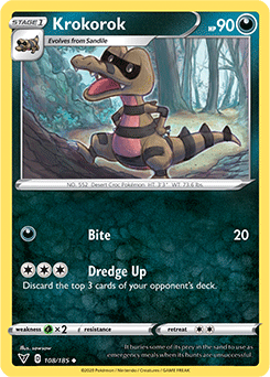 Krokorok 108/185 Pokémon card from Vivid Voltage for sale at best price