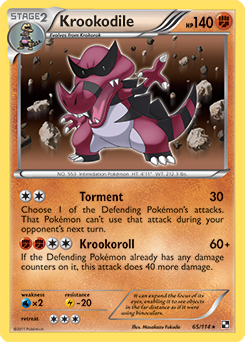 Krookodile 65/114 Pokémon card from Black & White for sale at best price