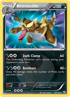 Shining Pokémon Pokémon card Krookodile 127/124 from Dragons Exalted expansion