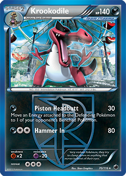 Krookodile 70/116 Pokémon card from Plasma Freeze for sale at best price