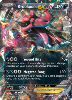 Promo Pokémon card Krookodile EX XY25 from XY Promos expansion