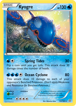 Kyogre 53/160 Pokémon card from Primal Clash for sale at best price