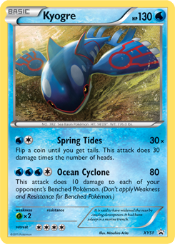 Promo Pokémon card Kyogre XY51 from XY Promos expansion