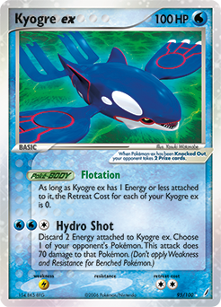 Kyogre EX 95/100 Pokémon card from Ex Crystal Guardians for sale at best price